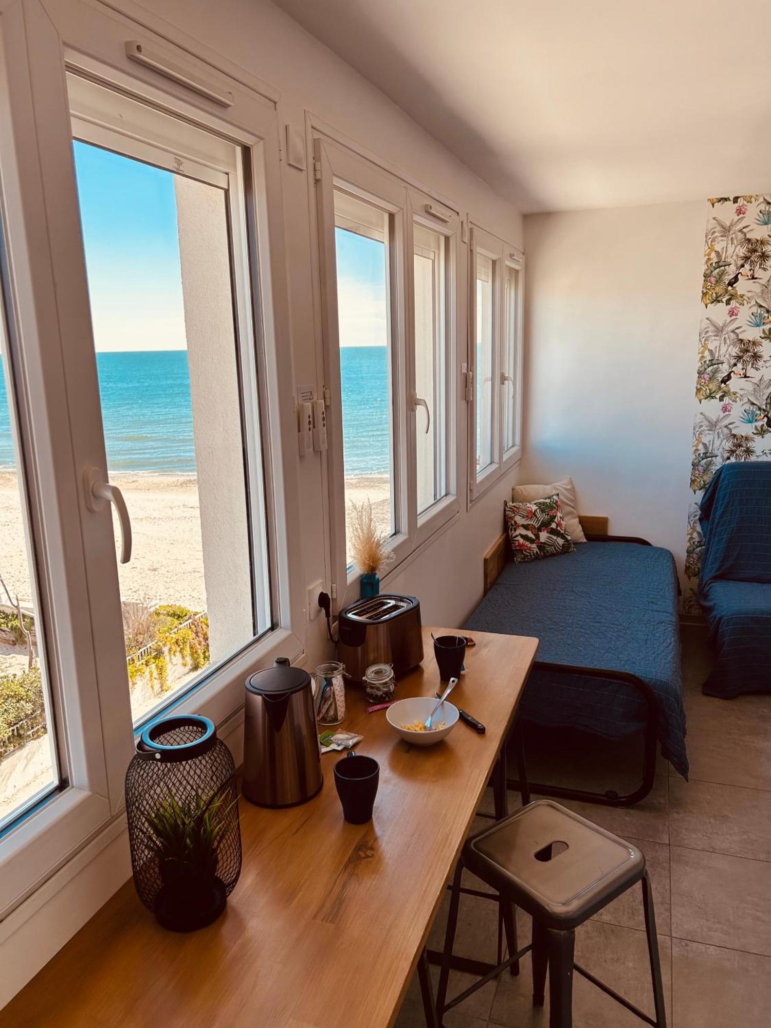 Estudio 1Ere Ligne Vue Mer ,Place De Parking Privee Acces A La Plage De La Residence 3Eme Etage Palavas-les-Flots Bagian luar foto