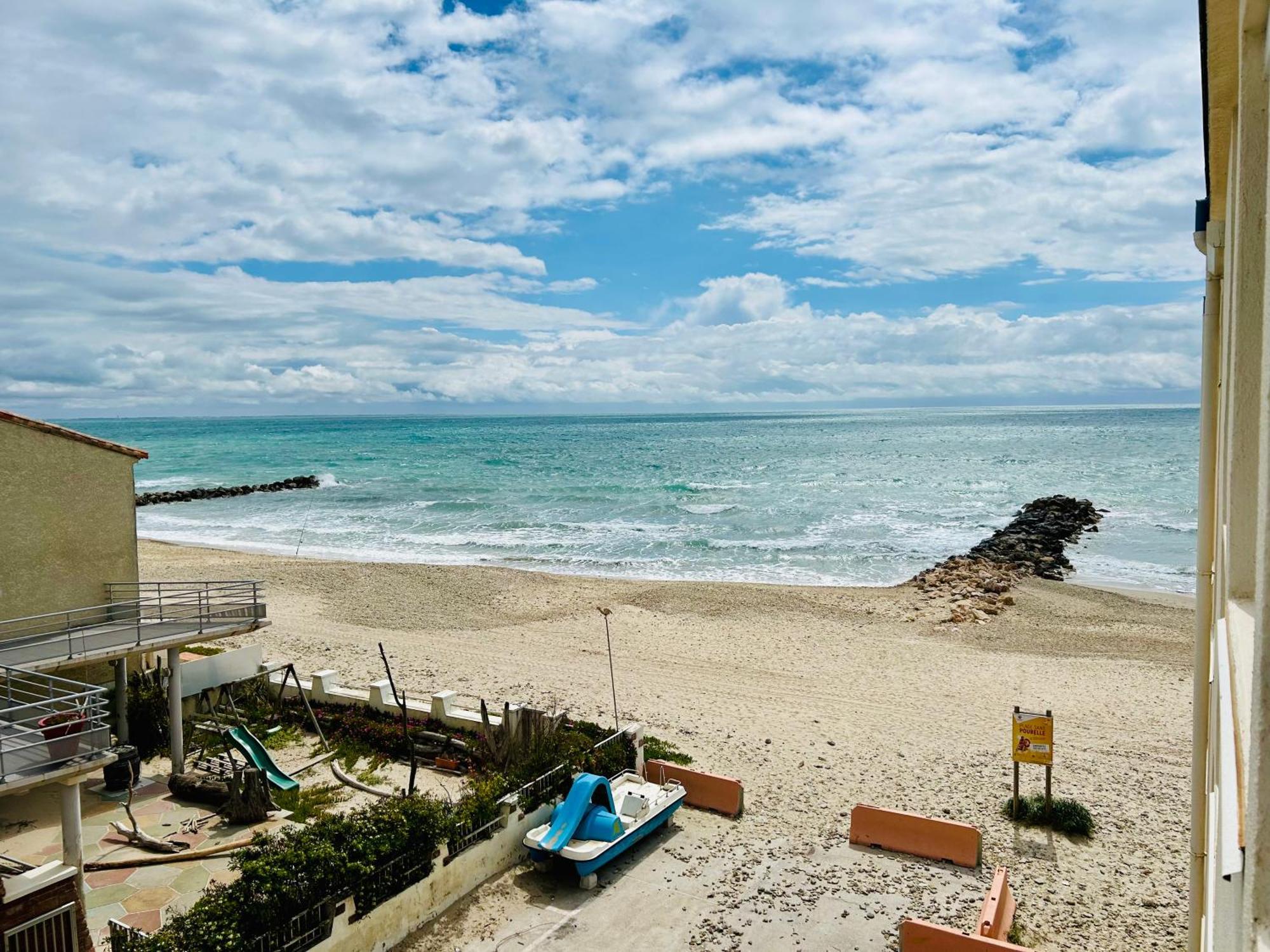Estudio 1Ere Ligne Vue Mer ,Place De Parking Privee Acces A La Plage De La Residence 3Eme Etage Palavas-les-Flots Bagian luar foto